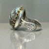 Persian Neyshabur Turquoise Silver Ring for Men Firouz