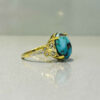 Persian Neyshabur Turquoise Silver Ring for Women Butterfly