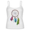 Persian Style Spaghetti Straps Tank Top with Dream Catcher Design