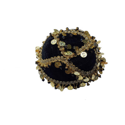 Women's Traditional Persian Velvet Ethnic Hat with Handmade Design