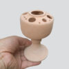 Pottery Footed Makeup Brush Holder Artistic Handcrafted