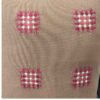 Embroidered Cushion Cover with Geometric Design