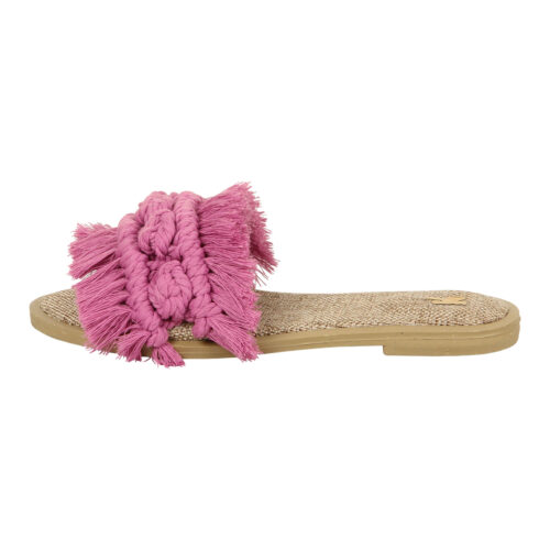 Macrame Boho Chic Slippers for Women with Round Toe