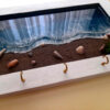 Resin Wall Key Holder with Five Hooks Model Beach