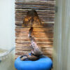 Rustic Wooden Log Table Lamp Handcrafted Elegance for Home Decor
