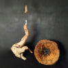 Rustic Wooden Log Table Lamp Handcrafted Elegance for Home Decor