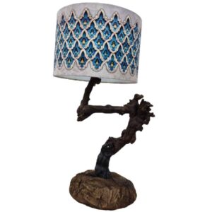 Rustic Wooden Log Table Lamp Natural Handcrafted