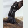 Rustic Log-Shaped Wooden Table Lamp – Hemp Shade Nature Accent