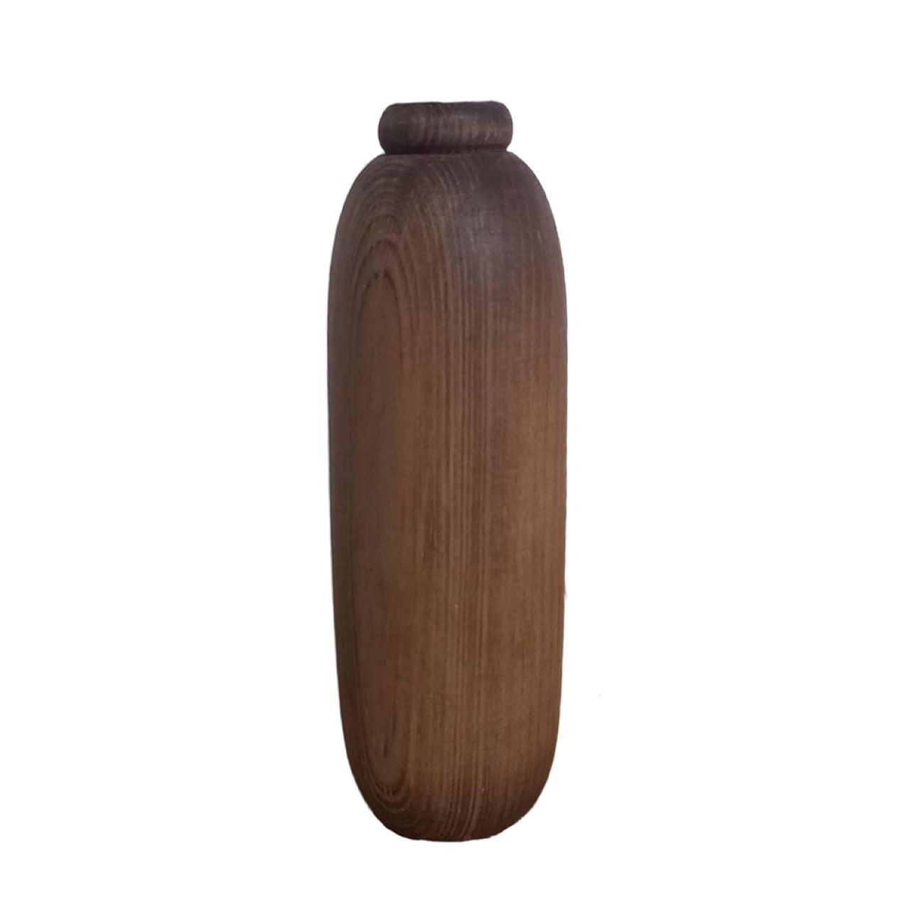 Set of Two Handcrafted Decorative Wooden Single Stem Vases, Offering a Minimal and Chic Design for Modern Homes