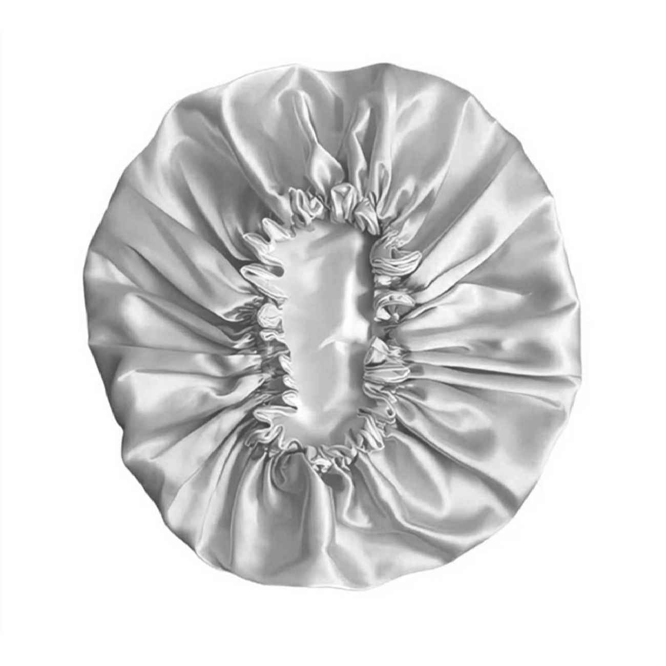 Satin Bonnet Sleeping Cap Luxury White for Women