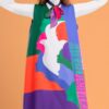 Set of Dress & Neck Scarf for Women Model Peace