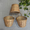 Wicker Basket with Single Handle Handwoven Model Pearl