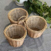 Wicker Basket with Single Handle Handwoven Model Pearl