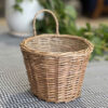 Wicker Basket with Single Handle Handwoven Model Pearl