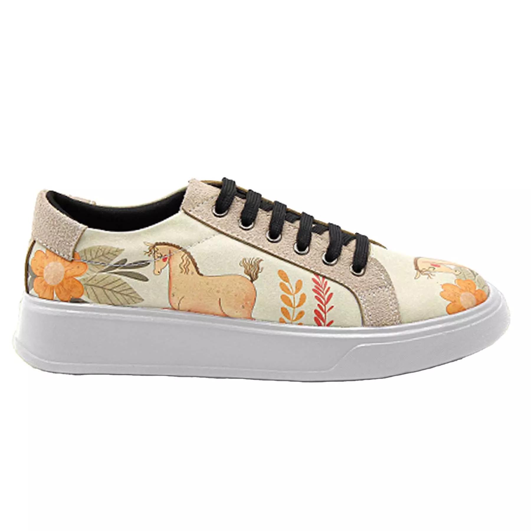 Graffiti Print Sneakers – Women’s Chic Casual Shoes Model Horse