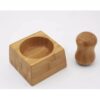 Wooden Bamboo Mortar & Pestle Set Handcrafted for Kitchen