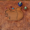 Set of 2 Whimsical Squirrel-Shaped MDF Wooden Serving Trays
