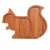 Set of 2 Whimsical Squirrel-Shaped MDF Wooden Serving Trays