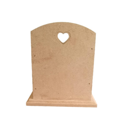 Wooden Makeup Brush Holder Aristic with Heart Design