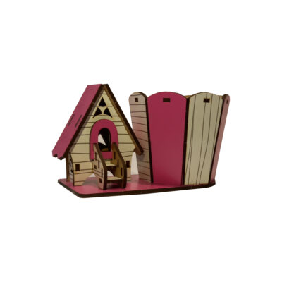 Wooden Makeup Brush Holder Organizer in Cottage Design