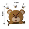 Wooden Nursery Wall Clock with Care Bear Design