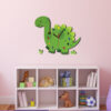 Wooden Nursery Wall Clock with Cute Dinosaur Design
