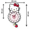 Wooden Nursery Wall Clock with Hello Kitty Design