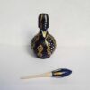 Wooden Persian Surma Dani Kohl Holder Traditional Navy Blue (x2)