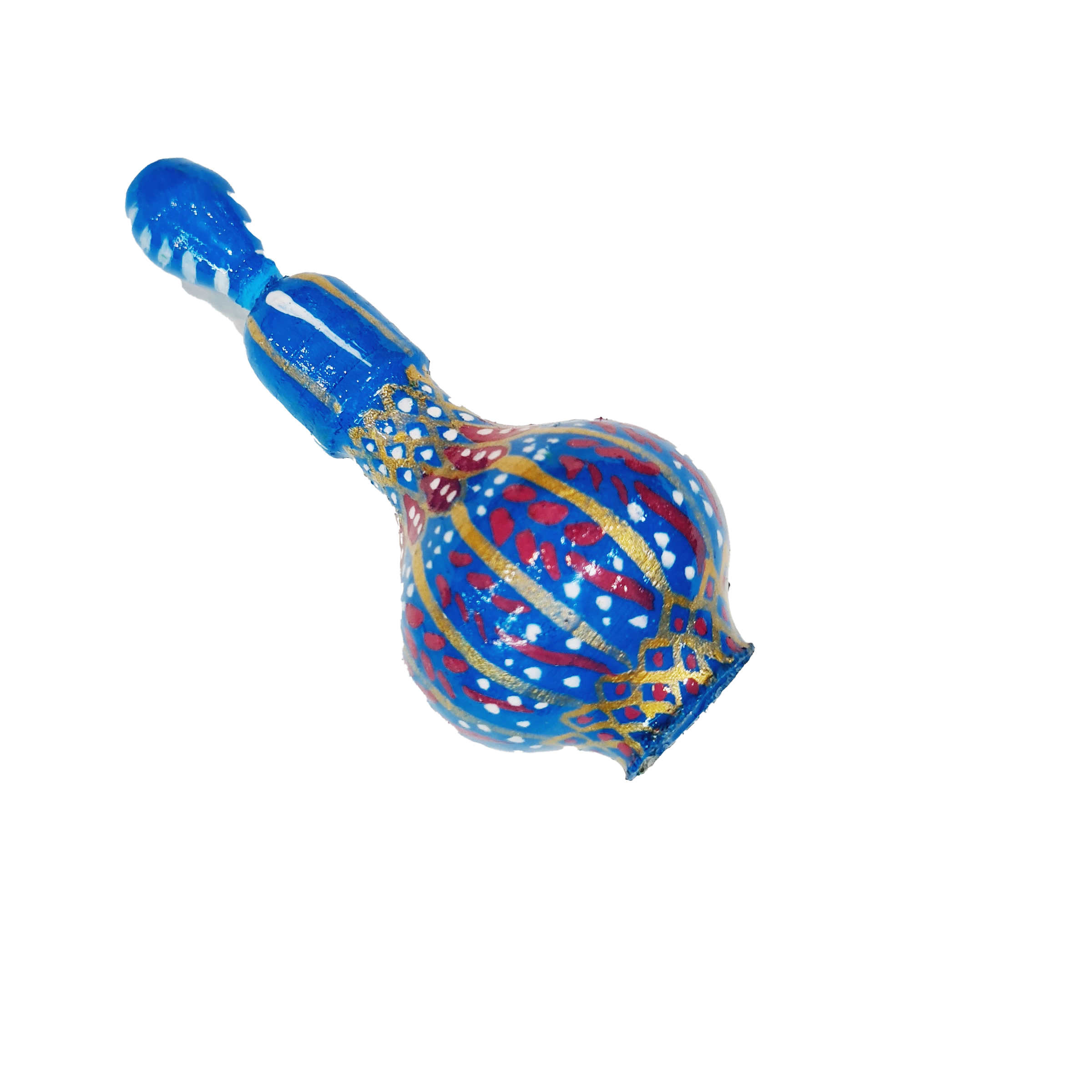 Wooden Persian Surma Dani Kohl Holder with Persian Khatamkari (x2)