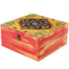 Handcrafted Tea Organizer – Elegant Wooden Chest with Persian Tile Pattern
