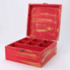 Handcrafted Tea Organizer – Elegant Wooden Chest with Persian Tile Pattern