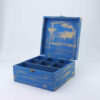 Unique World Map Printed Wooden Tea Chest – Artistic Storage Box