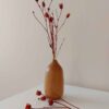 Handcrafted Decorative Wooden Bud Vase in Brown, Featuring a Minimal and Rustic Style for Simple Elegance