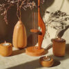 Handcrafted Decorative Wooden Bud Vase in Brown, Featuring a Minimal and Rustic Style for Simple Elegance