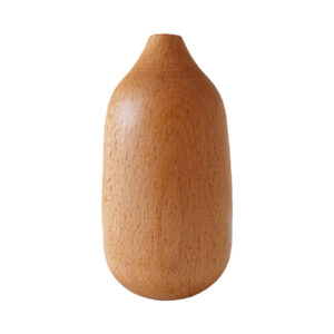 Handcrafted Decorative Wooden Bud Vase in Brown, Featuring a Minimal and Rustic Style for Simple Elegance