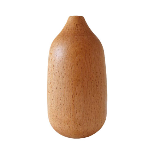 Handcrafted Decorative Wooden Bud Vase in Brown, Featuring a Minimal and Rustic Style for Simple Elegance