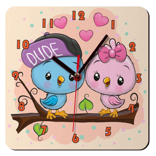 Wooden Nursery Wall Clock with Baby Owl Design – Playful Decor for Children’s Rooms and Nurseries