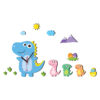 Wooden Wall Clock for Children's Room Model Dinosaur