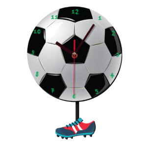 Wooden Wall Clock for Children’s Room Model Football