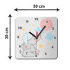 Wooden Wall Clock for Children's Room Model Little Elephant