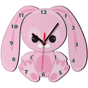 Wooden Wall Clock for Children’s Room Model Rabbit