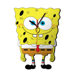 Wooden Wall Clock for Children’s Room Model SpongeBob