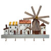 Wooden Wall Key Holder with Cottage Design