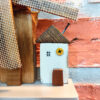 Wooden Wall Key Holder with Cottage Design