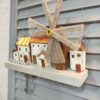 Wooden Wall Key Holder with Cottage Design