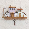 Decorative & Handcrafted Wall Key Holder with Five Hooks Model Village
