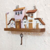 Decorative & Handcrafted Wall Key Holder with Five Hooks Model Village