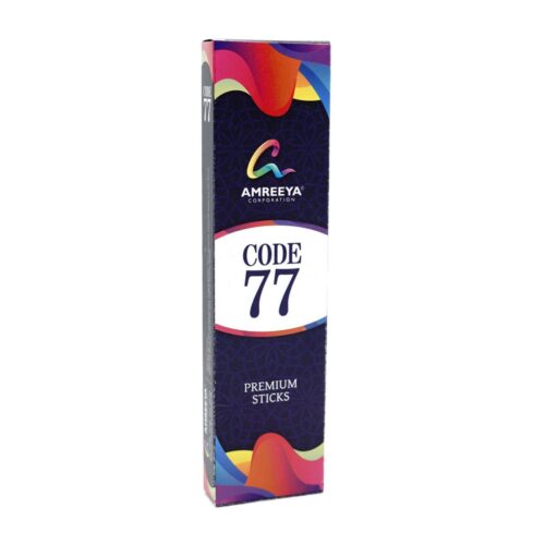 Amreeya Code 77 Handmade Incense Sticks - Perfume Scent, 20 Sticks (Pack of 4)