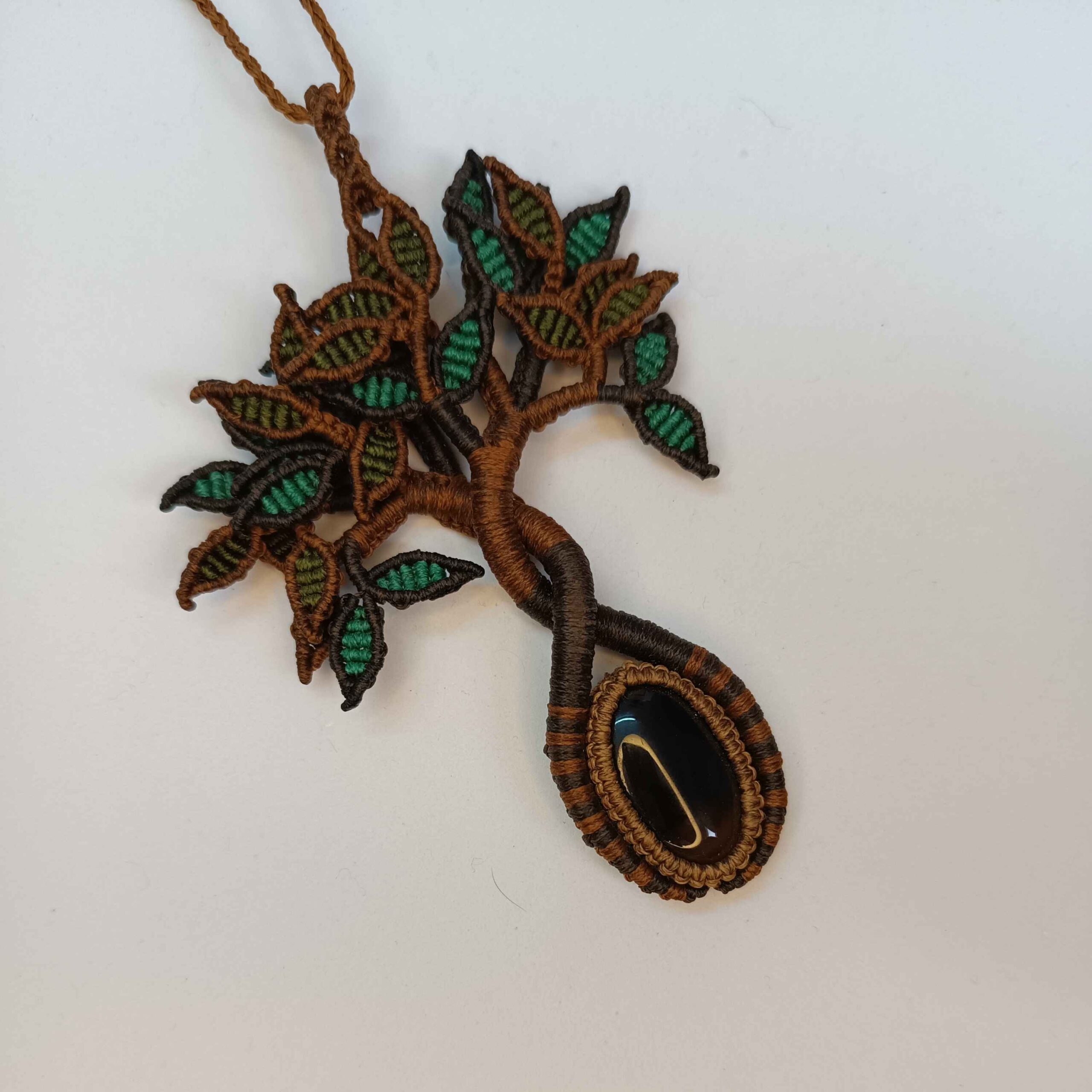 Artistic Macrame Necklace Handmade Model Tree of Life