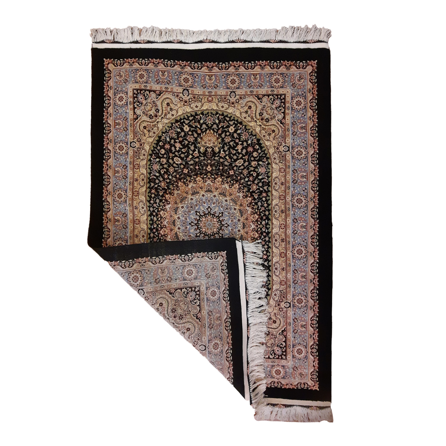 Authentic Persian Prayer Rug Hand-Knotted & Luxurious Sajada Azarmidokht
